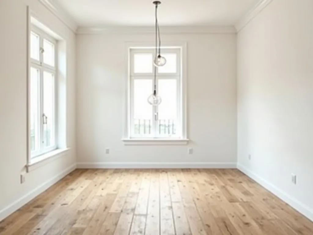 Empty room before staging